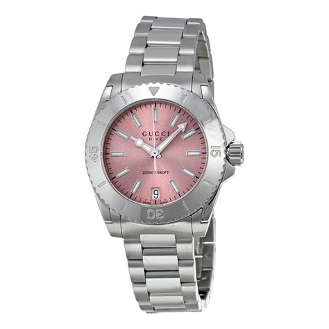 gucci watch with pink dail